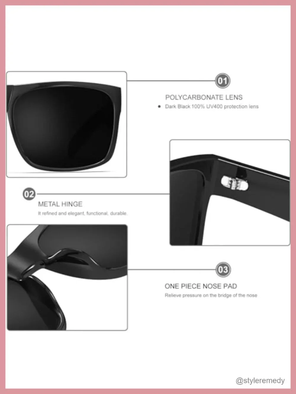 XL Wide Fit Mens Sunglasses Oversized Square TR90 Frame UV400